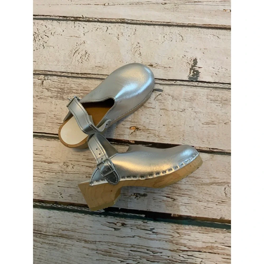 Swedish Hasbeens metallic silver